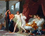 Baron Jean-Baptiste Regnault Socrate arrachant Alcibiade du sein de la Volupte France oil painting artist